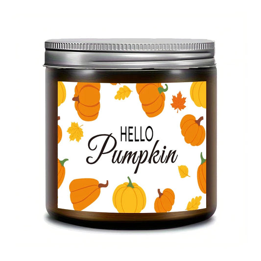AutumnGlow – Candela profumata in cera di soia con design autunnale