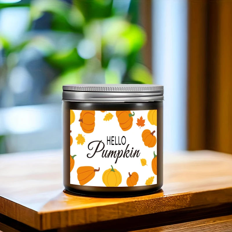 AutumnGlow – Candela profumata in cera di soia con design autunnale