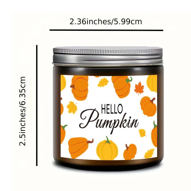 AutumnGlow – Candela profumata in cera di soia con design autunnale