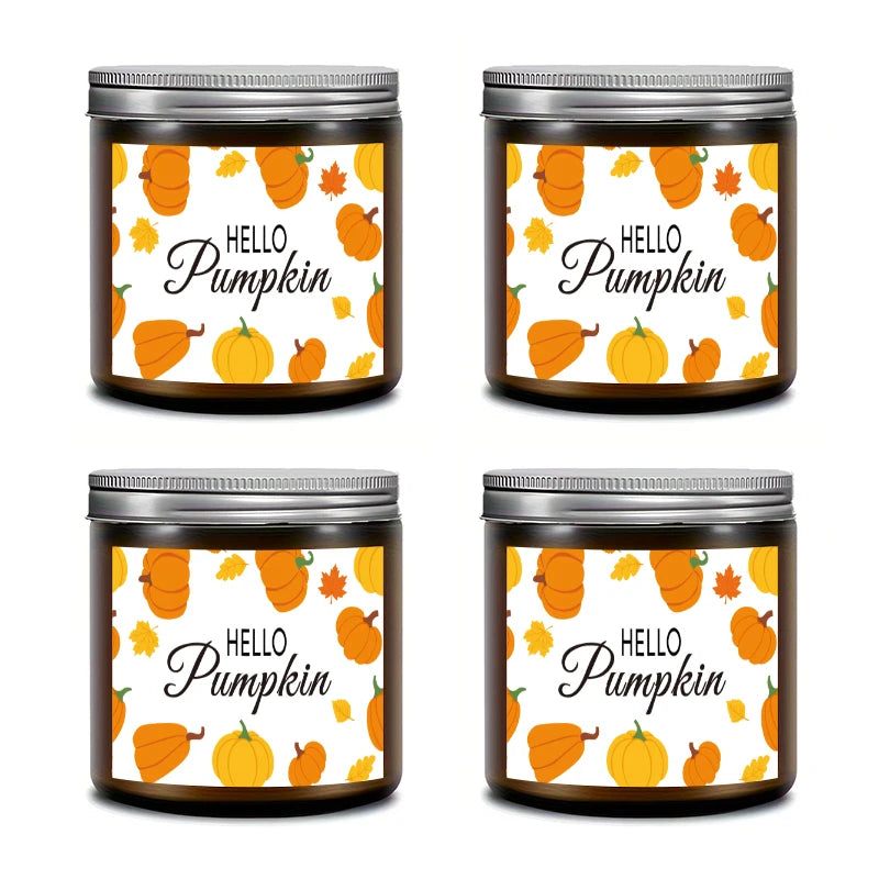 AutumnGlow – Candela profumata in cera di soia con design autunnale