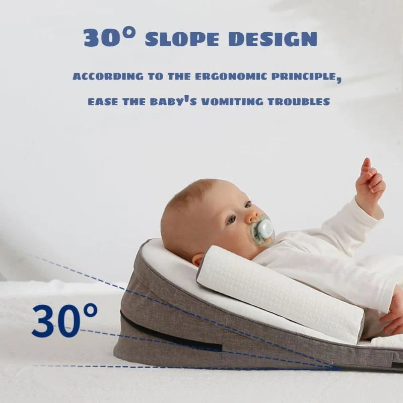 BABY DREAM SUPPORT – Cuscino per dormire di lato con inclinazione anti-reflusso per neonati