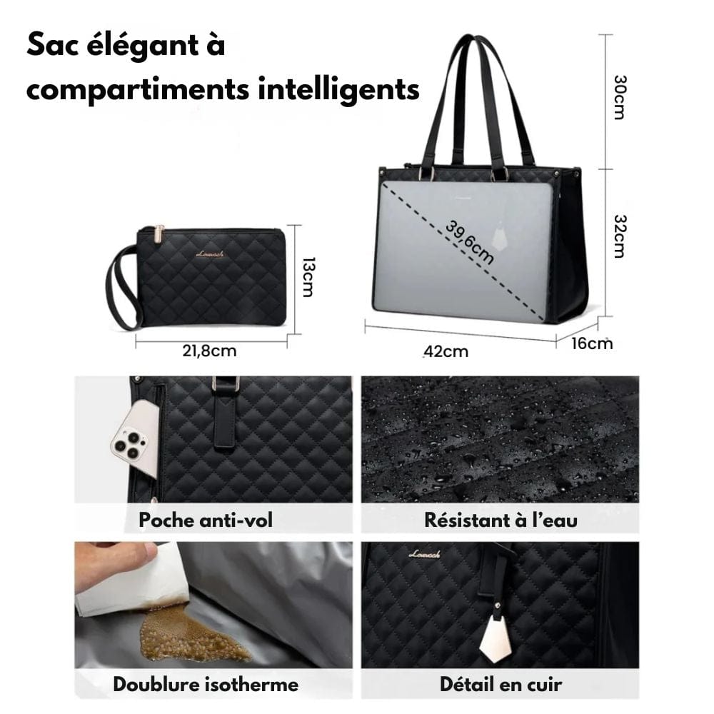 BAGSBALL 2-in-1 – Borsa della spesa elegante con scomparto isolante integrato