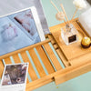 BAMBOREST – Adjustable Bamboo Bathtub Caddy | Functional & Elegant Organizer for Bathroom Accessories 1