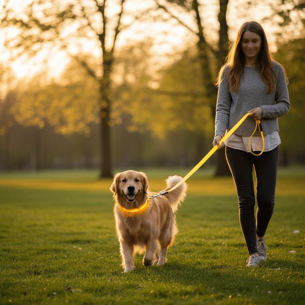 BARKBRIGHT – Wiederaufladbare LED-Leine mit komfortablem ergonomischem Griff 1
