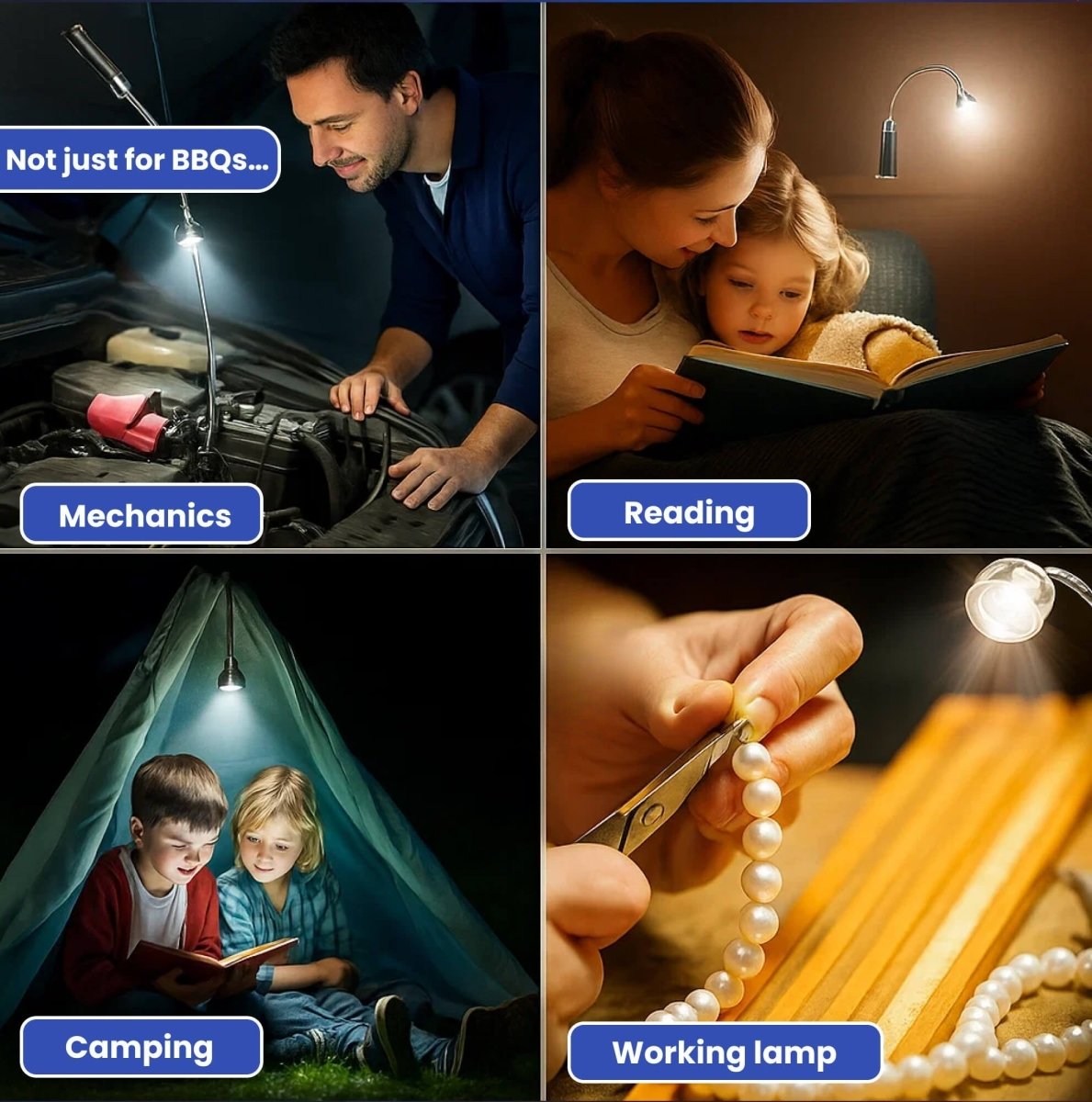 BRIGHTCHEF – Magnetische LED-Grilllampe mit fokussiertem Strahl und stabilem Sockel 4