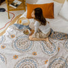 BohoHaven Blanket – Baumwoll-Decke mit Mandala-Muster für drinnen & draußen