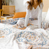 BohoHaven Blanket – Baumwoll-Decke mit Mandala-Muster für drinnen & draußen