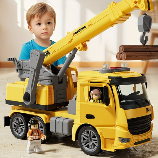 BuildPlay – Camion gru giocattolo con luci e suoni