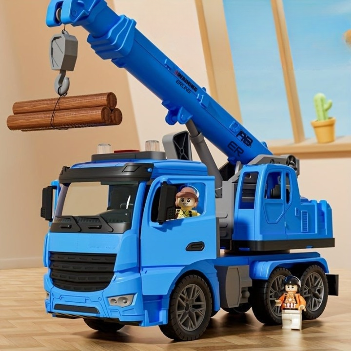 BuildPlay – Camion gru giocattolo con luci e suoni