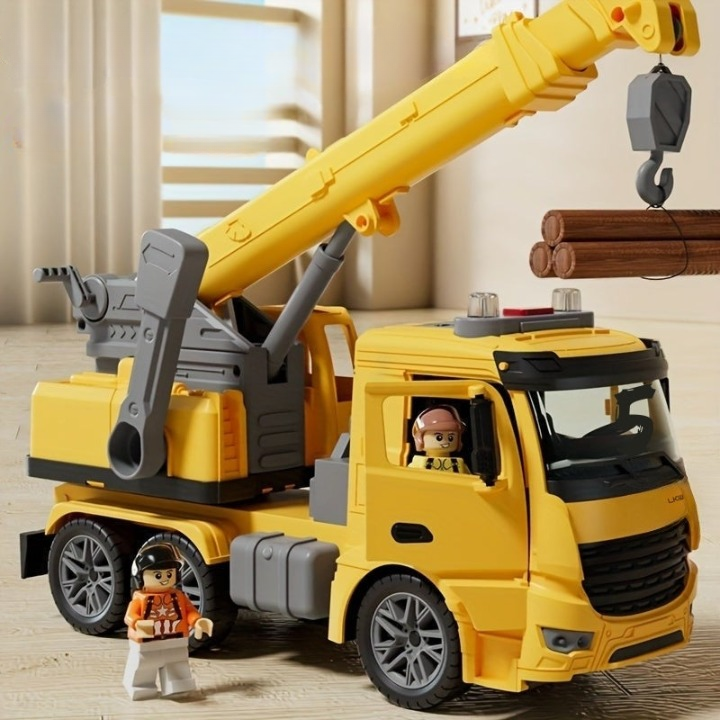 BuildPlay – Camion gru giocattolo con luci e suoni
