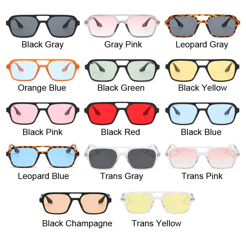 CANDYSHADES – Occhiali da sole quadrati alla moda con protezione UV400 per donna