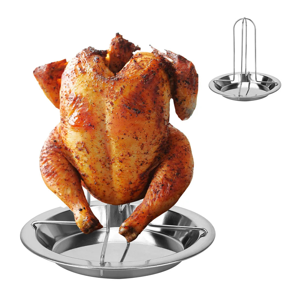 GRILLROAST – Parrilla para asar pollo antiadherente de acero al carbono para un asado perfecto