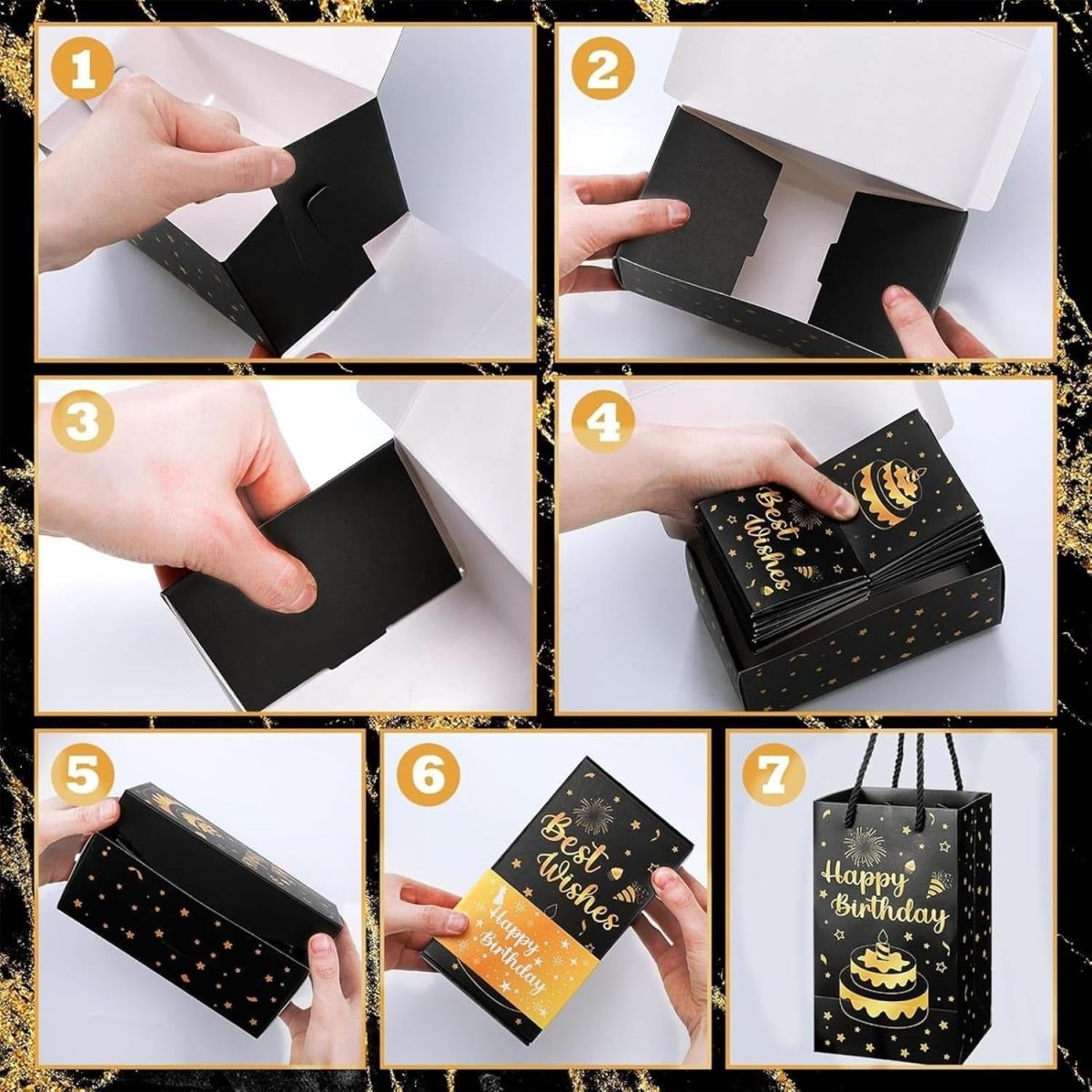 Caja de regalo sorpresa LumiAura | Elegante caja emergente de recuerdos para cumpleaños, aniversarios y celebraciones