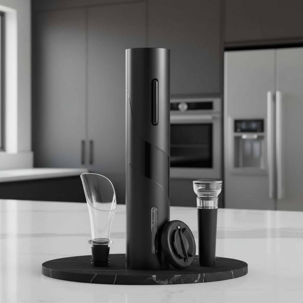 CELLARTECH – Wiederaufladbarer elektrischer 4-in-1-Weinöffner mit intelligenter Steuerung 3