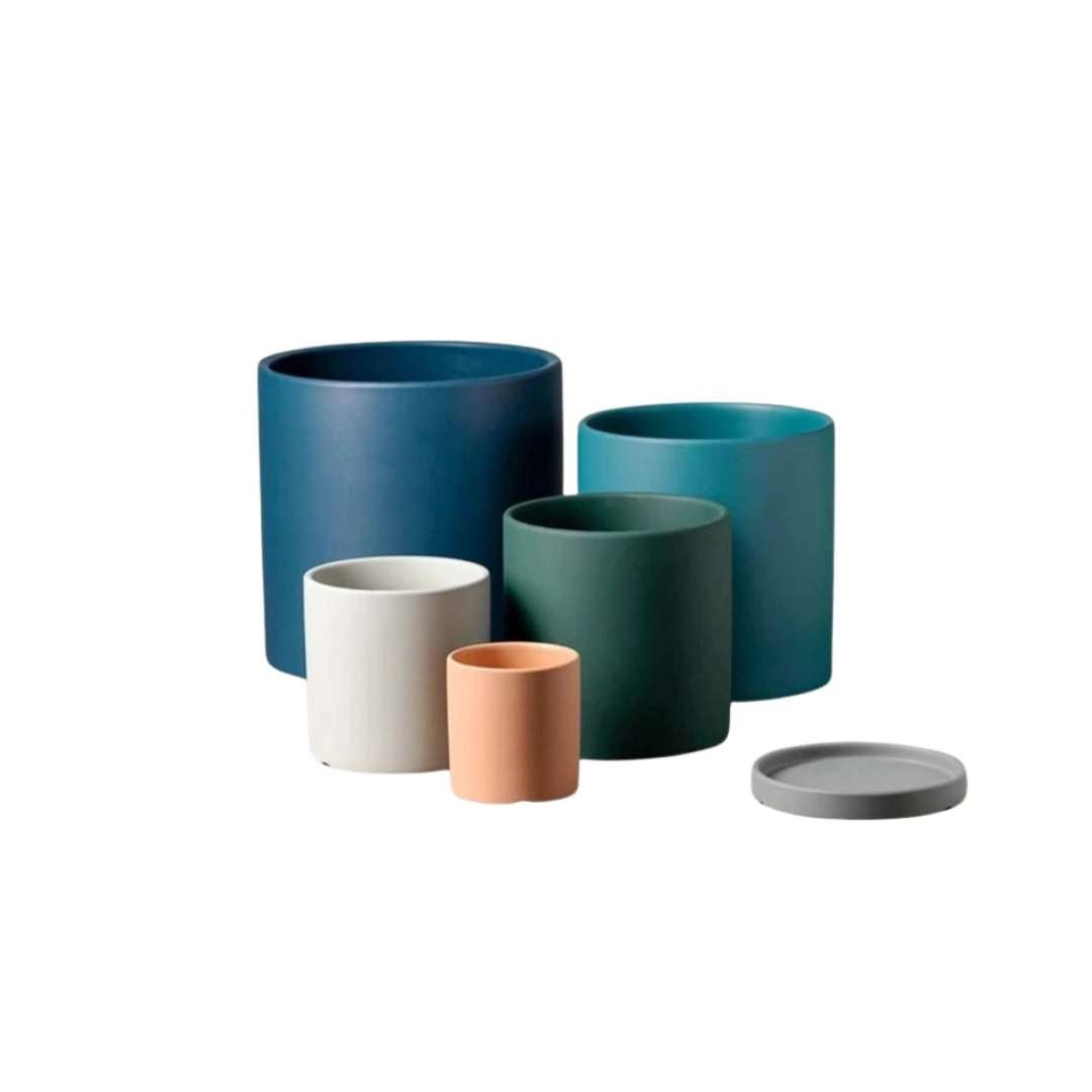 CERAPOT – Keramik-Pflanzgefäß mit passendem Untersetzer 1