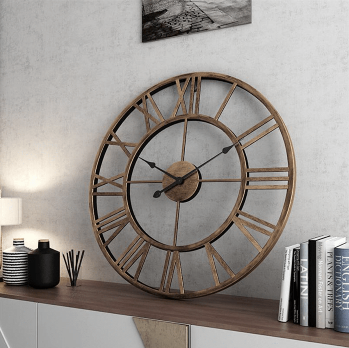 CHRONORA – Skelett-Wanduhr aus Schmiedeeisen mit geräuschlosem Uhrwerk 1