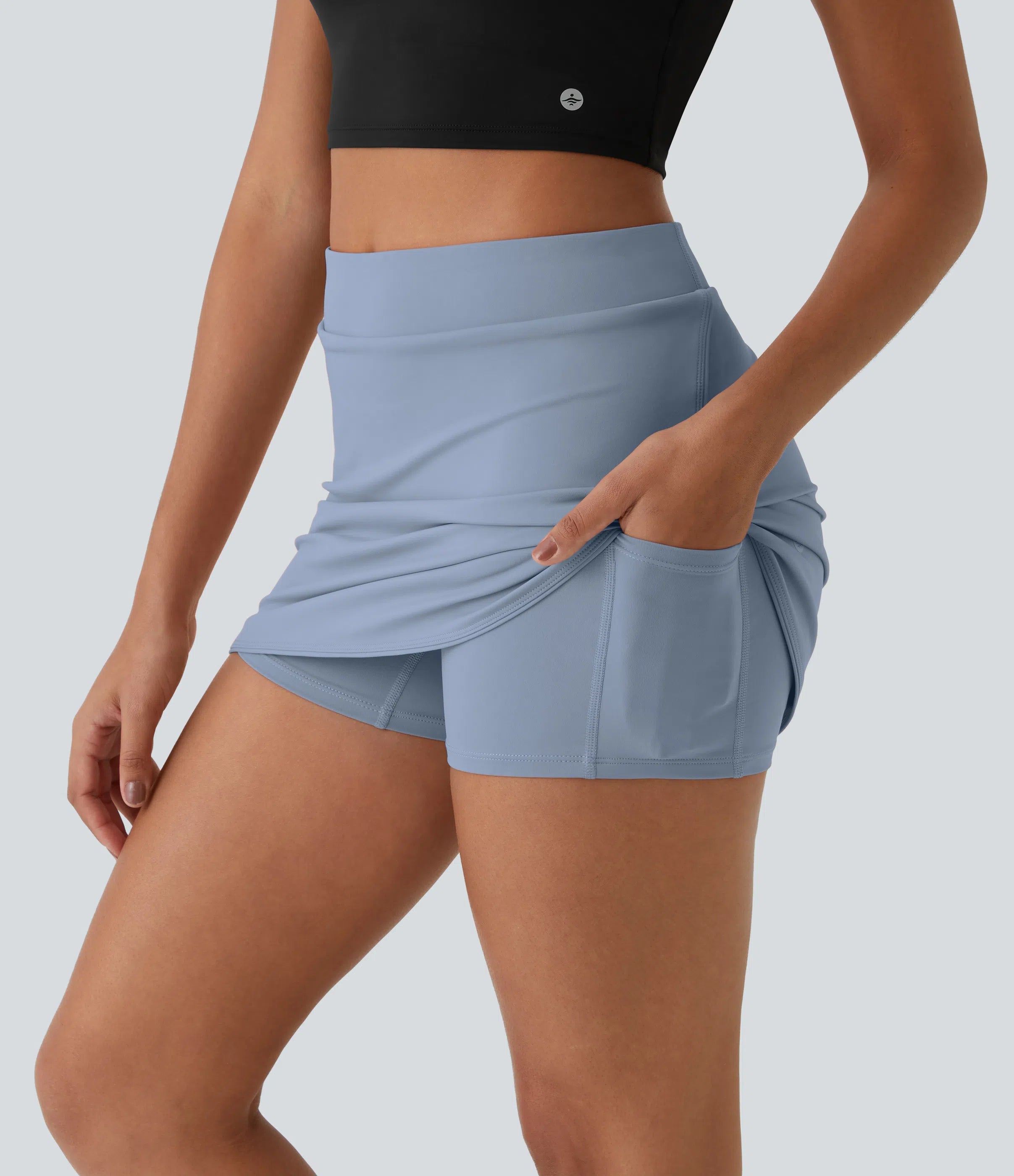 Jupe de golf CLARITY – micro-jupe ultralégère avec short intégré et taille haute