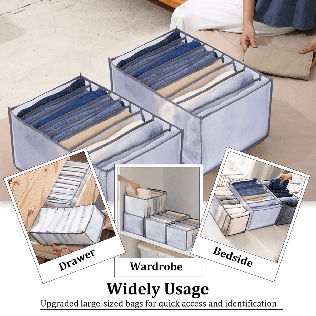 FOLDINA – Schrank-Organizer-Set für elegante und ordentliche Aufbewahrung
