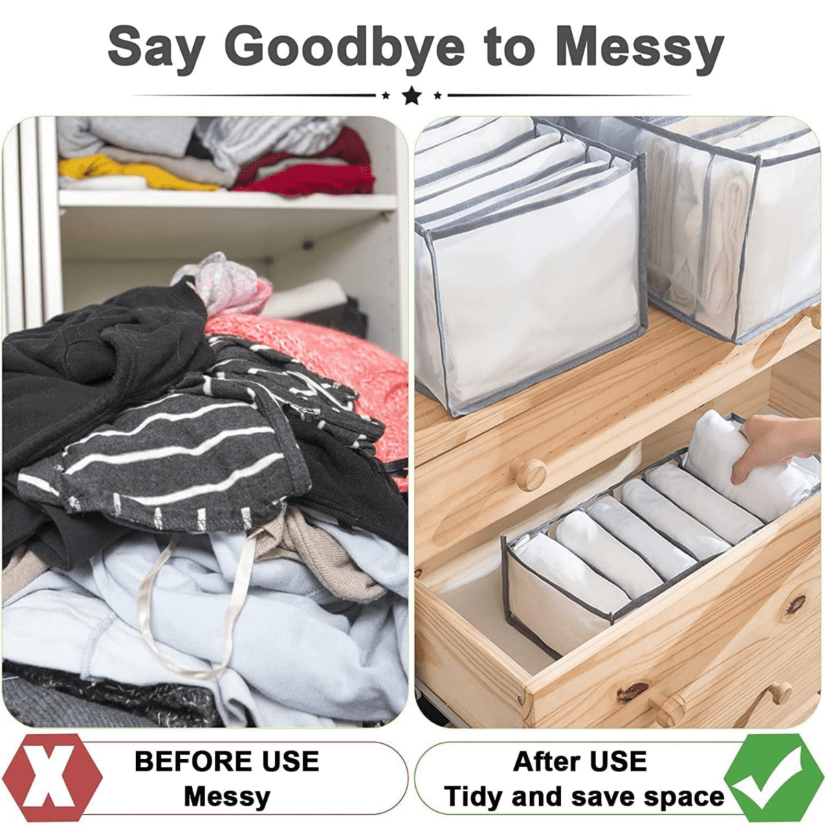 FOLDINA – Schrank-Organizer-Set für elegante und ordentliche Aufbewahrung