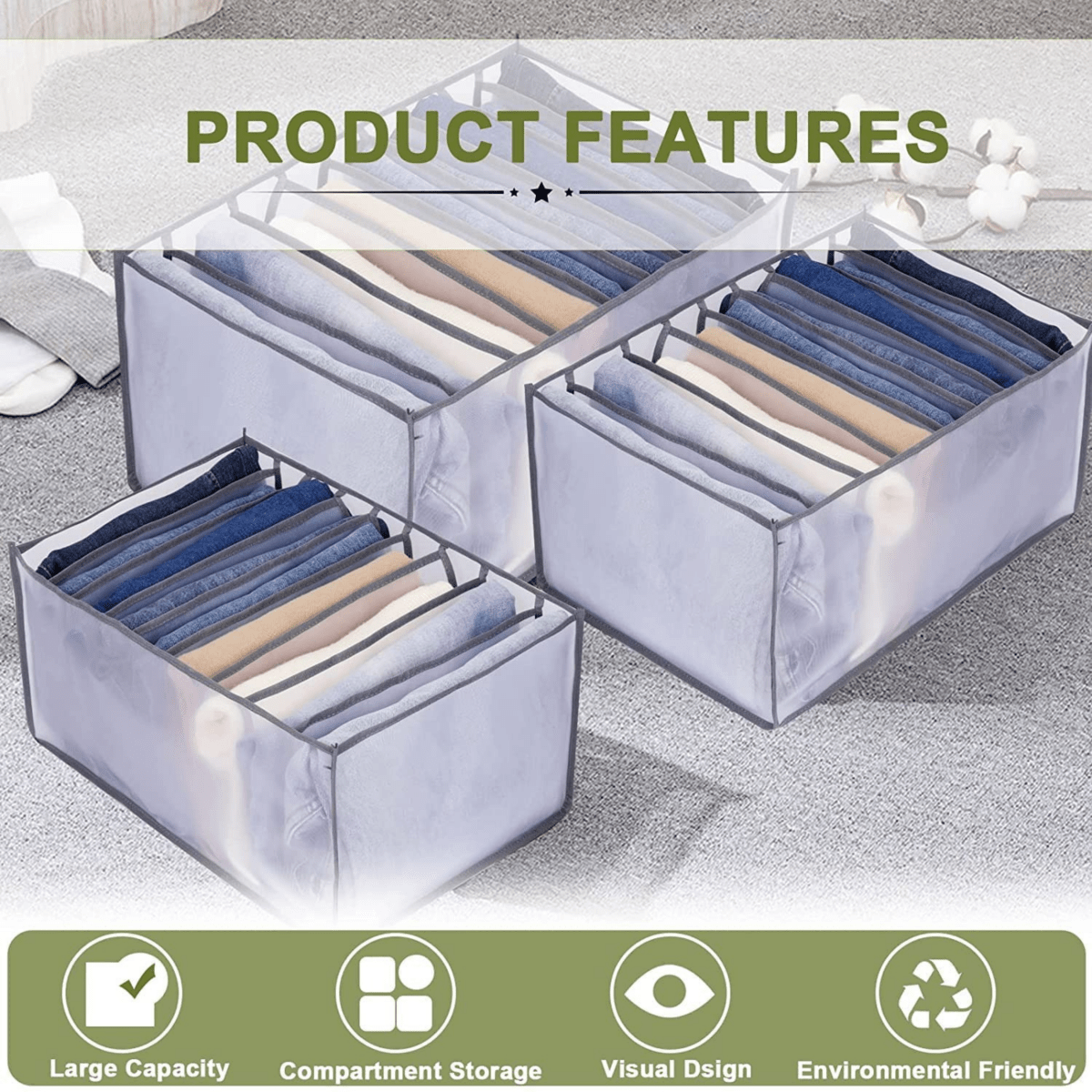 FOLDINA – Schrank-Organizer-Set für elegante und ordentliche Aufbewahrung