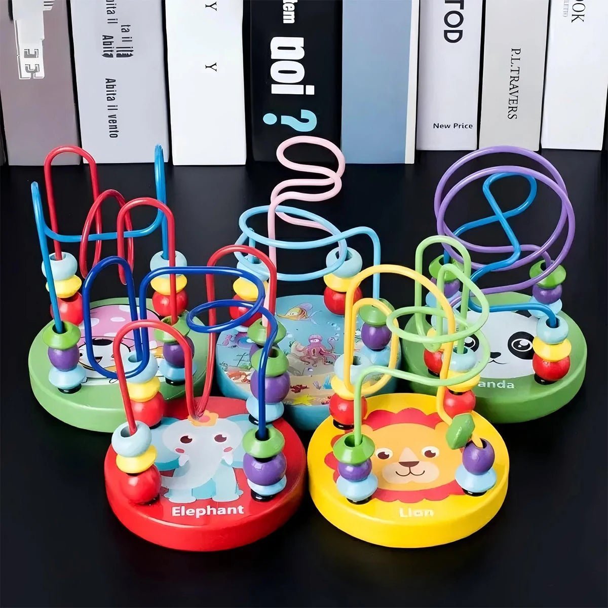 COLORCOASTER – Mehrfarbiges Holzperlenlabyrinth für frühes Lernen und motorische Fähigkeiten 5