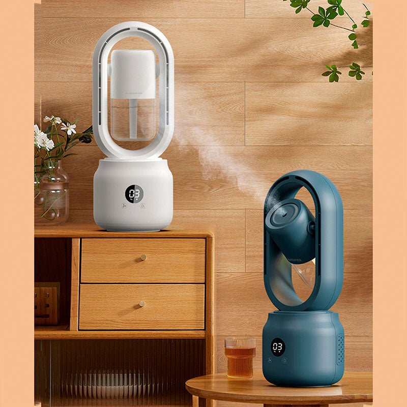CoolMist – Ventilateur portable sans pales avec humidificateur d'air et veilleuse