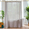 COTTONHAVEN Tenda da doccia – Morbido tessuto di cotone con frange e funzione impermeabile