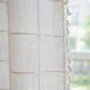 COTTONHAVEN Tenda da doccia – Morbido tessuto di cotone con frange e funzione impermeabile