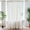COTTONHAVEN Tenda da doccia – Morbido tessuto di cotone con frange e funzione impermeabile
