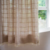 COTTONHAVEN Tenda da doccia – Morbido tessuto di cotone con frange e funzione impermeabile