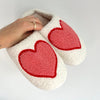 COZYHEART CHAUSSURES D'INTÉRIEUR – Chaussons douillets avec motif cœur pour des pieds bien au chaud
