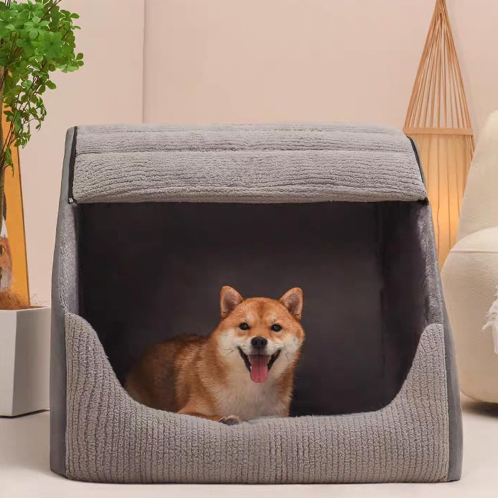 COZYPOD – Geschlossenes Haustierbett mit herausnehmbarem Futter 0