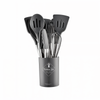 Culinara Pro – Set de utensilios de cocina de silicona de 12 piezas con mangos de acero inoxidable
