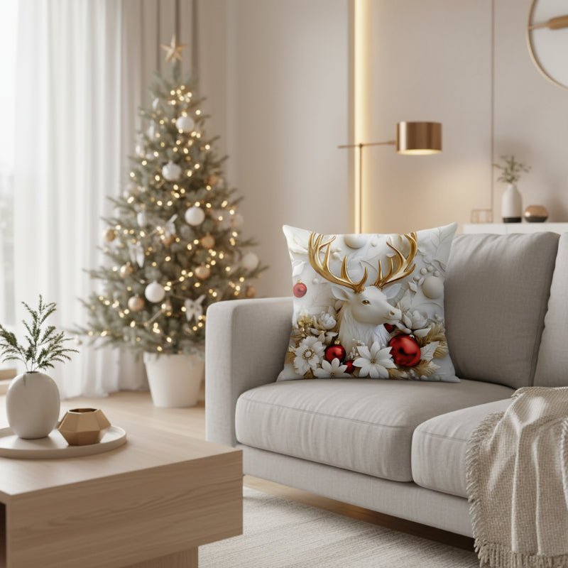 CUSHGLOW – 4er-Set weihnachtlicher Samtkissenbezüge mit einzigartigen festlichen Designs 6