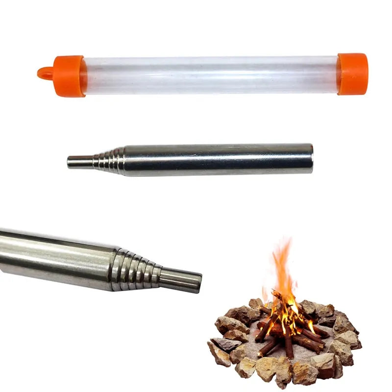 Survival-Blasrohr für Lagerfeuer & Outdoor-Kochen