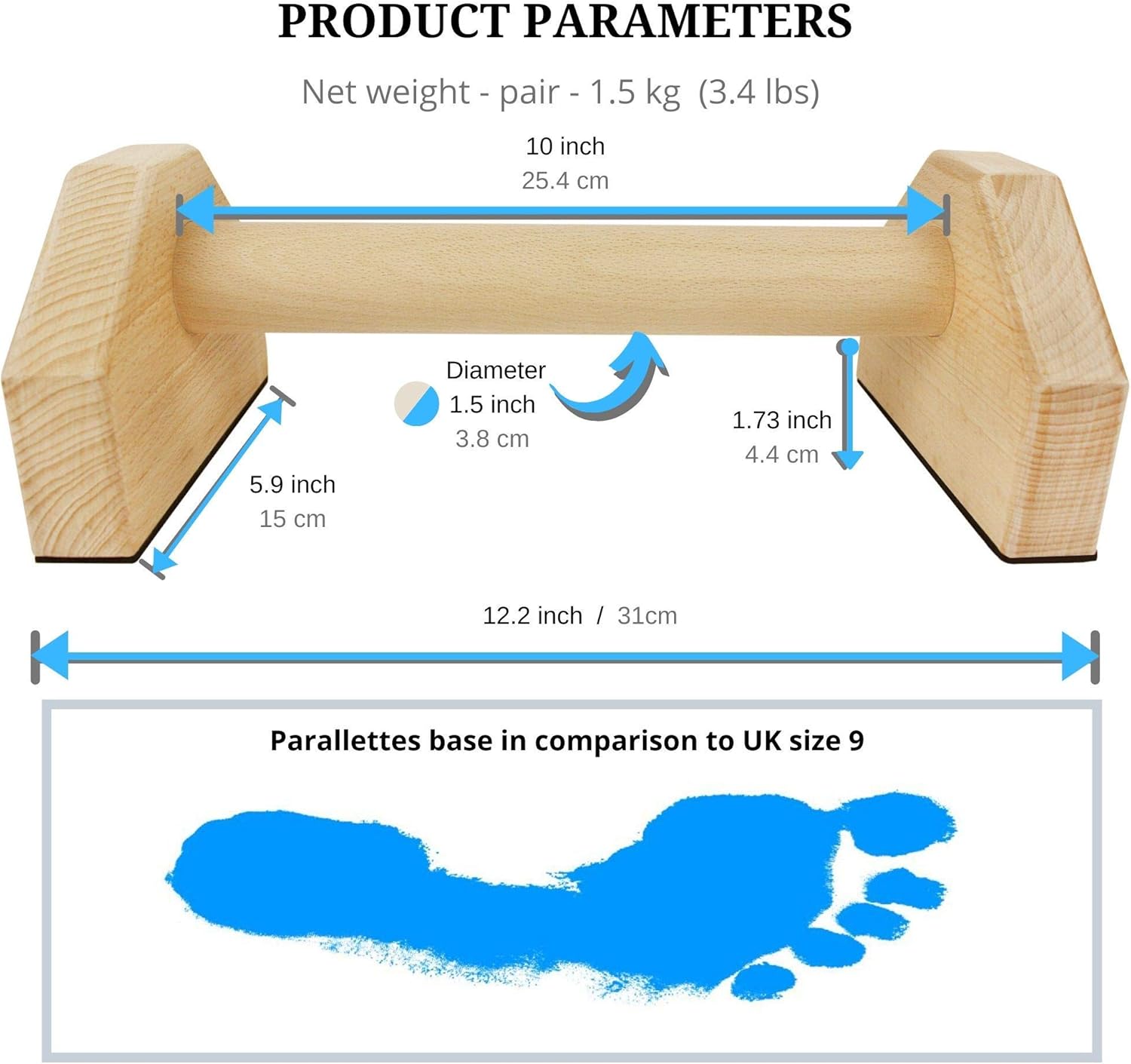 Barre per Calisthenics – Robuste parallele in legno per un allenamento a corpo libero sicuro