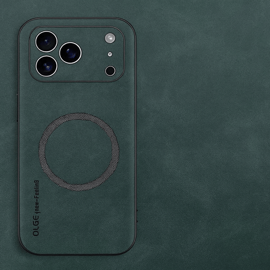 LUXEGUARD – Funda de cuero premium para teléfono con MagSafe para el iPhone