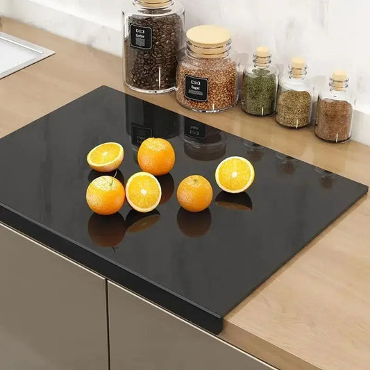 CUTRION – Acryl Schneidebrett mit Schutzlippe für moderne Küchen