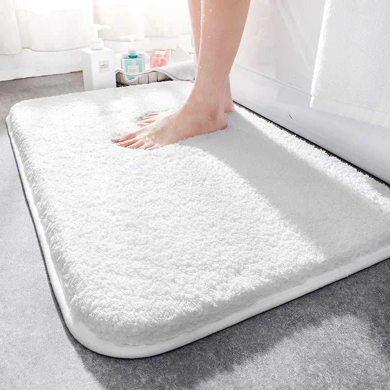 CloudLuxe Alfombrilla de baño – Alfombrilla de lujo supergruesa con base antideslizante y confort de pelo alto