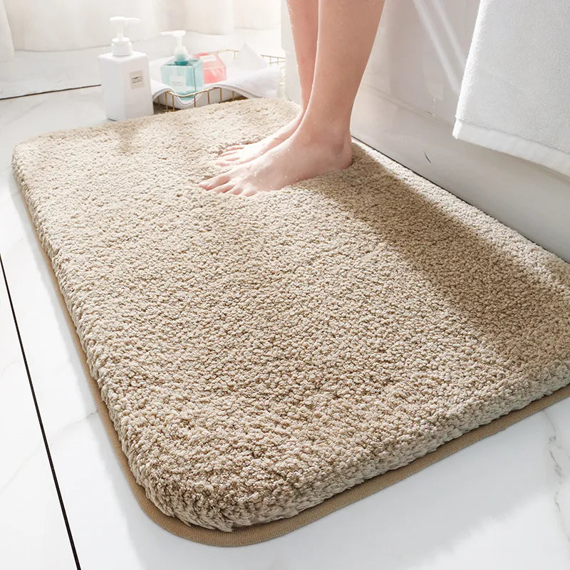 CloudLuxe Alfombrilla de baño – Alfombrilla de lujo supergruesa con base antideslizante y confort de pelo alto