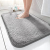 CloudLuxe Alfombrilla de baño – Alfombrilla de lujo supergruesa con base antideslizante y confort de pelo alto