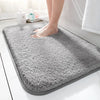 CloudLuxe Alfombrilla de baño – Alfombrilla de lujo supergruesa con base antideslizante y confort de pelo alto