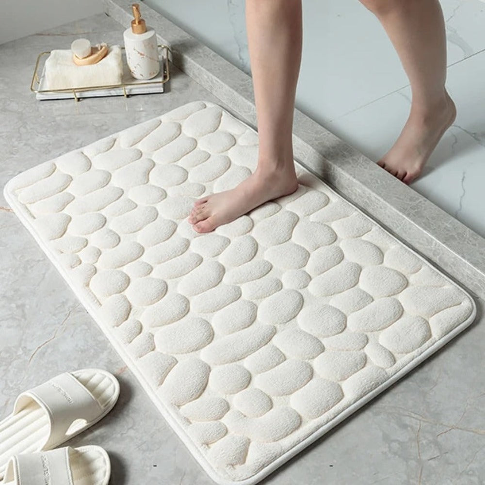 Tapis de bain Cloudstep – Tapis de bain ultra doux avec absorption rapide de l'eau et dessous antidérapant