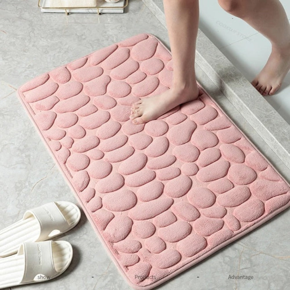 Tapis de bain Cloudstep – Tapis de bain ultra doux avec absorption rapide de l'eau et dessous antidérapant