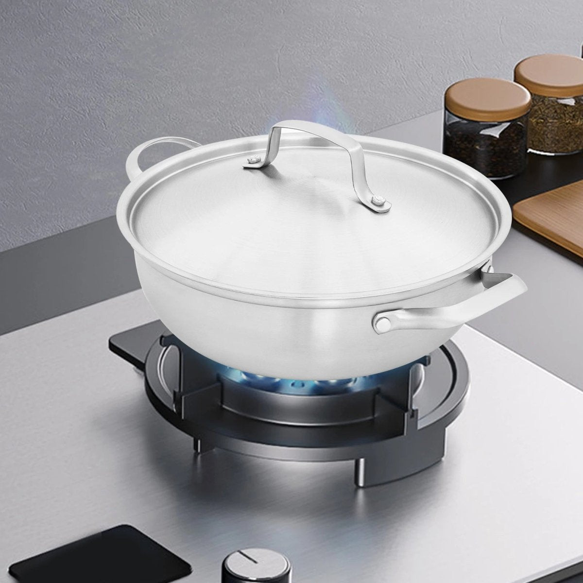 EcoHeat – Edelstahl-Kochtopf 26 cm mit gleichmäßiger Wärmeverteilung
