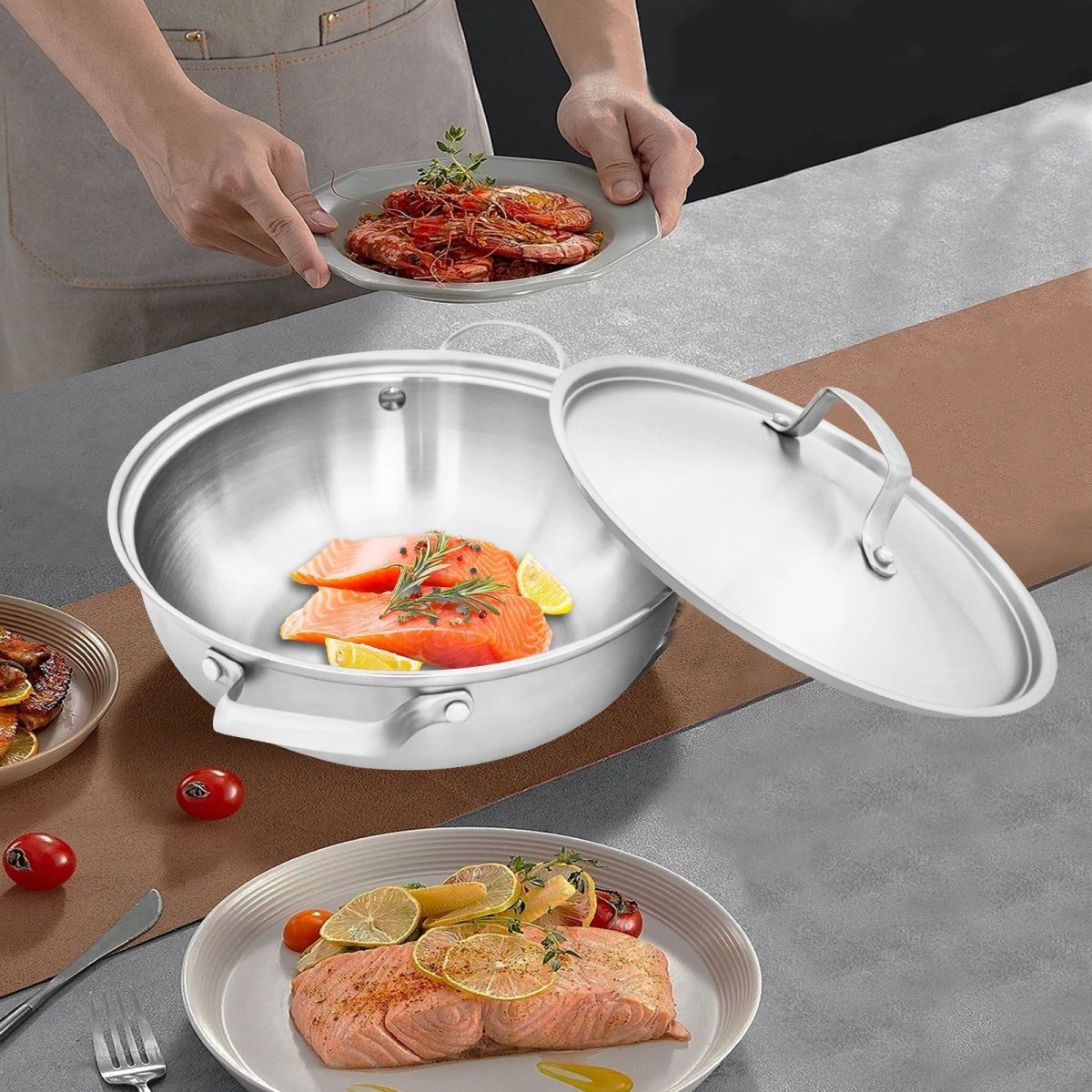 EcoHeat – Edelstahl-Kochtopf 26 cm mit gleichmäßiger Wärmeverteilung