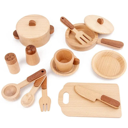 CooknTimber – Cucina per bambini in legno con design a tronco d'albero