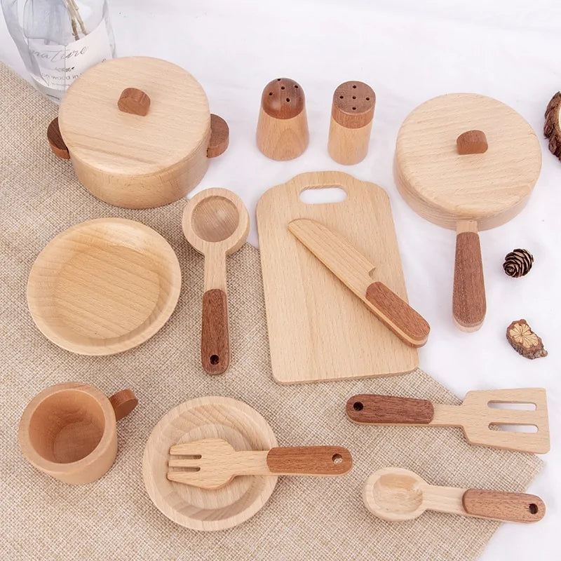 CooknTimber – Cucina per bambini in legno con design a tronco d'albero