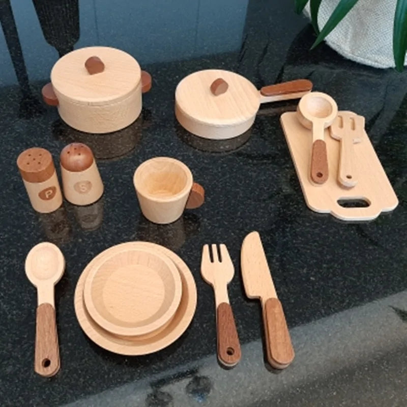 CooknTimber – Cucina per bambini in legno con design a tronco d'albero