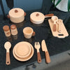 CooknTimber – Cucina per bambini in legno con design a tronco d'albero